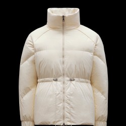 2022 MONCLER Clypeole Short Down Jacket Womens Waist Down Puffer Coat Winter Outerwear White