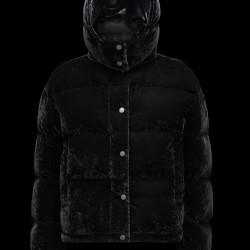 2022 Moncle Daos Short Down Jacket Women Down Puffer Coat Winter Outerwear Dark Black