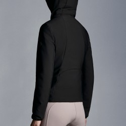 2022 Moncle Isoete Short Down Jacket Women Down Puffer Coat Winter Outerwear Black