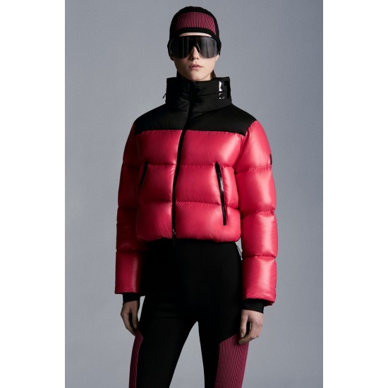 2022 Moncle Jasione Short Down Jacket Women Down Puffer Coat Winter Outerwear Pink Black