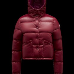 2022 Moncler Bardanette Short Down Jacket Women Down Puffer Coat Winter Outerwear Garnet Red