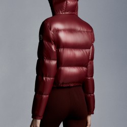 2022 Moncler Bardanette Short Down Jacket Women Down Puffer Coat Winter Outerwear Garnet Red