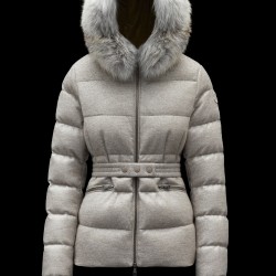 2022 Moncler Cardamine Fur Collar Short Down Jacket Women Down Puffer Coat Winter Outerwear Metallic Gold