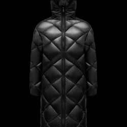 2022 Moncler Echinops Parka Hooded Long Down Jacket Women Down Puffer Coat Winter Outerwear Black