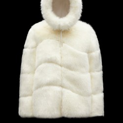 2022 Moncler Epilobe Short Down Jacket Women Down Puffer Coat Winter Outerwear Silk White