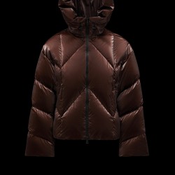 2022 Moncler Frele Short Hooded Down Jacket Women Down Puffer Coat Winter Outerwear Dark Brown