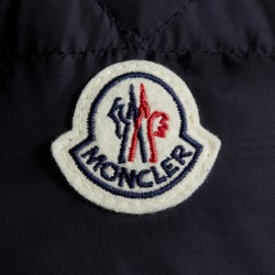 MONCLER Cluny Long Down Jacket Mens Hooded Puffer Down Coat Winter Outerwear Night Blue
