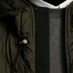 MONCLER Duvivier Long Down Jacket Mens Hooded Puffer Down Coat Winter Outerwear Army Green