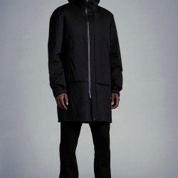 MONCLER Lauzier Parka Down Jacket Mens Hooded Puffer Down Coat Winter Outerwear Black