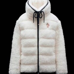 Moncler GRENOBLE Fleece Jacket Winter Women Down Jackets White