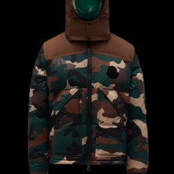 2022 Moncler Cavet Short Down Jacket Mens Winter Hooded Puffer Down Coat Outerwear Camouflage Print