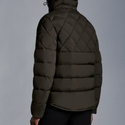 2022 Moncler Cecaud Short Down Jacket Mens Winter Hooded Puffer Down Coat Outerwear Dark Army Green