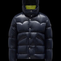 2022 Moncler Coutard Short Down Jacket Mens Winter Puffers Down Coat Outerwear Night Blue