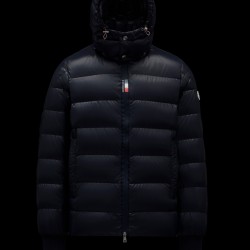 2022 Moncler Cuvellier Short Down Jacket Mens Winter Puffer Down Coat Outerwear Night Blue