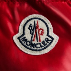 2022 Moncler Cuvellier Short Down Jacket Mens Winter Puffer Down Coat Outerwear Scarlet Red