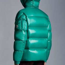 2022 Moncler Ecrins Short Down Jacket Mens Winter Hooded Puffer Down Coat Outerwear Jungle Green