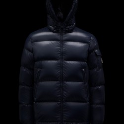 2022 Moncler Ecrins Short Down Jacket Mens Winter Hooded Puffer Down Coat Outerwear Night Blue