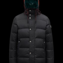 2022 Moncler Etievant Short Down Jacket Hooded Mens Down Puffer Coat Reversible Winter Outerwear Dark Gray