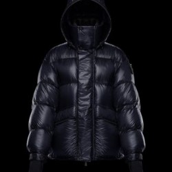 Moncler GRENOBLE Mens Puffers Hooded Down Jackets Navy Blue