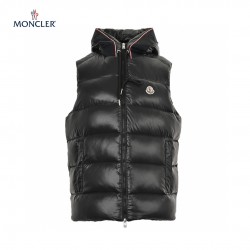 Sale 23FW Moncler Bormes Black Sleeveless Down Vest Outerwear 
