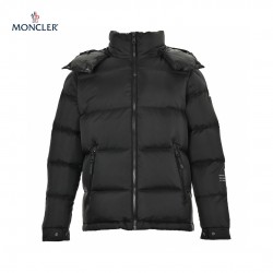 Buy 23FW Moncler Hoodie Long Sleeves Short Down Jacket Black Coats 