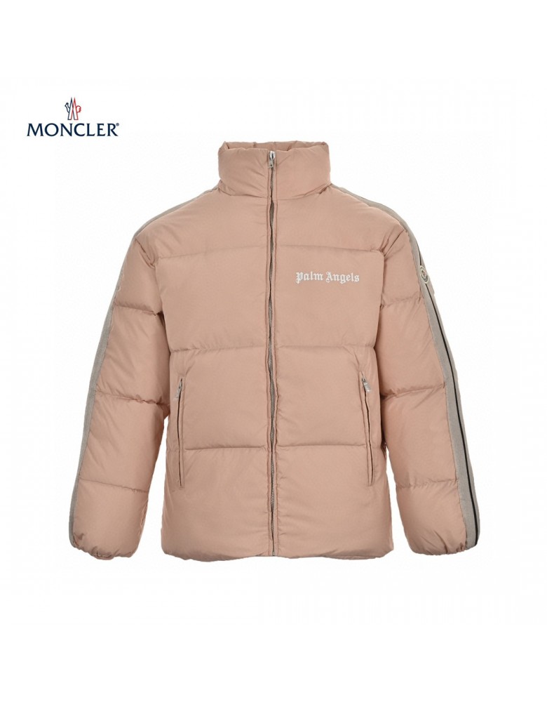 Sale Moncler x Palm Angels Pink  Long Sleeves Down Jacket 