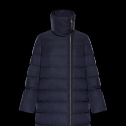 Moncler Down Jacket Lobelia Bell-Sleeve Puffer Coat Women Long Down Coat Winter Outwear Blue 