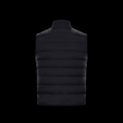 Moncler Gilet Quilted Down Vest For Men Sleeveless Down Waistcoat Black  