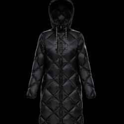 Moncler Hooded Down Jacket Women Long Down Coat Winter Ourtwear DUROC All Black 