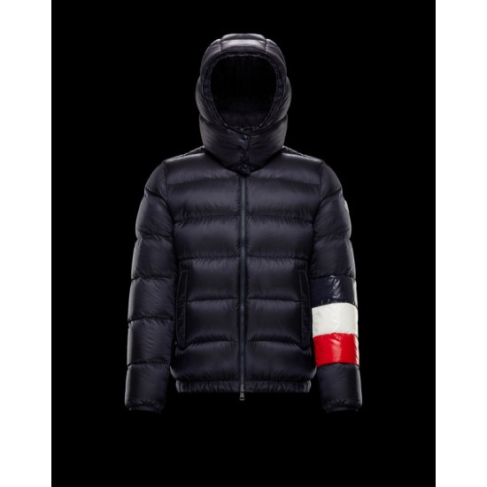 Moncler Willm Quilted Hooded  Down Jacket Mens Winter Down Puffer Coat Navy Blue 
