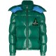 Moncler Wilson Logo Patch Down Puffer Jacket Womens Hooded Down Coat Winter Outwear Green
