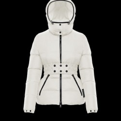 Moncler Hooded Down Jacket Women Short Down Coat Winter Ourtwear White 
